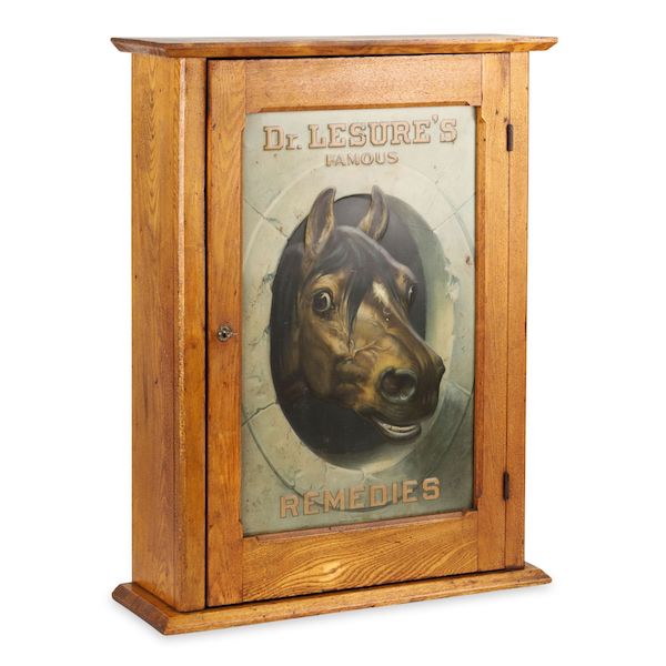 Early 20th-century American Dr. Lesure’s Veterinary Remedies cabinet, estimated at CA$4,000-$6,000