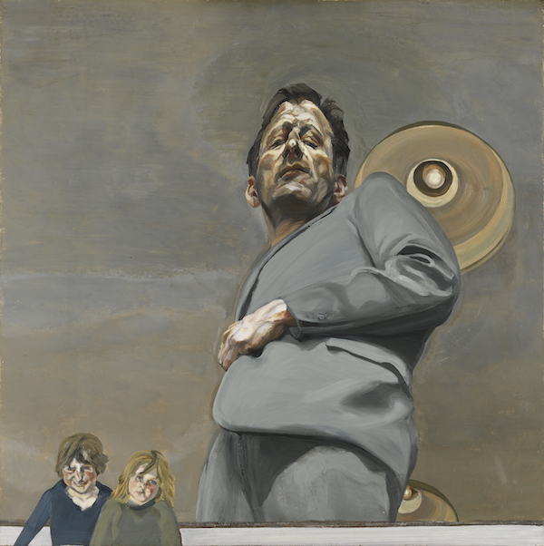 Lucian Freud, ‘Reflection with Two Children (Self-portrait),’ 1965 oil on canvas, 91 by 91cm. Museo Nacional Thyssen-Bornemisza, Madrid. © The Lucian Freud Archive. All rights reserved 2022 / Bridgeman Images