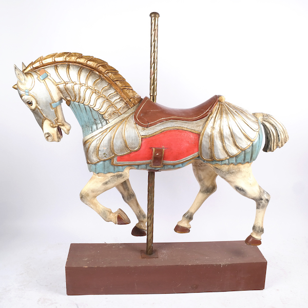 Antique carousel horse, estimated at $1,500-$2,500