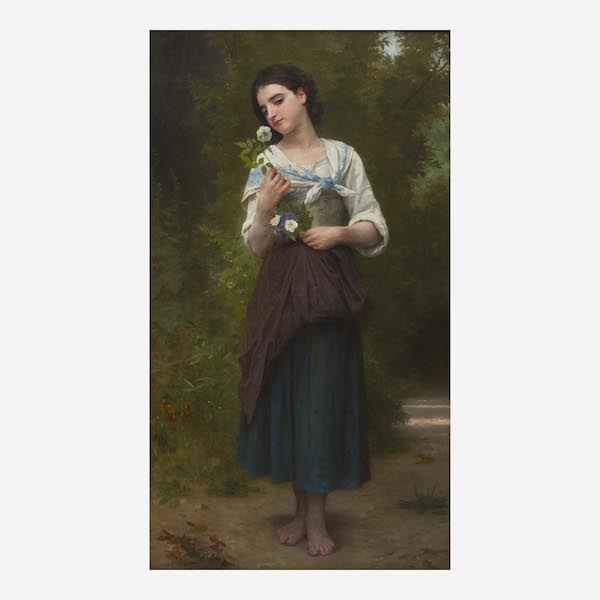 William-Adolphe Bouguereau, ‘La Fleur Preferee,’ estimated at $400,000-$600,000. Image courtesy of Freeman’s
