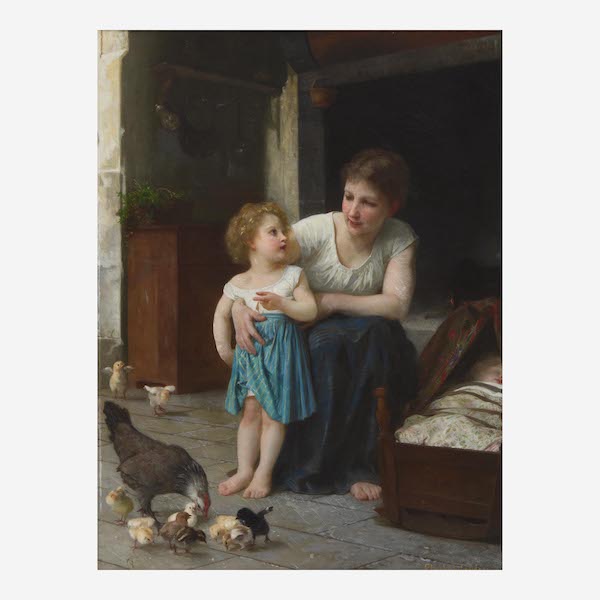 Elizabeth Jane Gardner Bouguereau, ‘Deux Meres de Famille,’ estimated at $40,000-$60,000. Image courtesy of Freeman’s