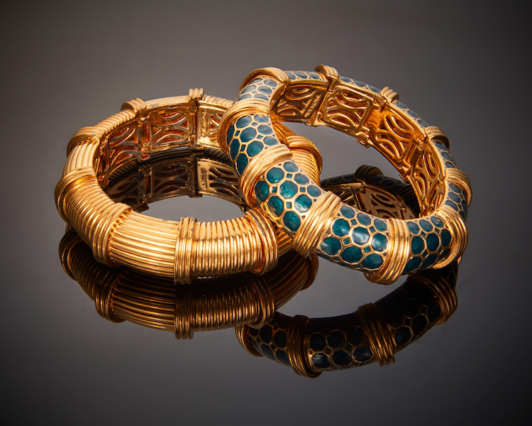 Two Vintage Judith Leiber bracelets, together estimated at $100-$200 