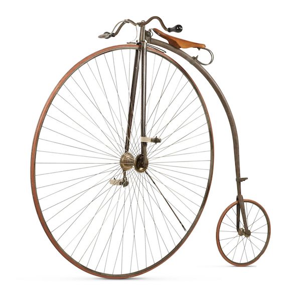 English 1884 Rudge 54in-high-wheel bicycle in untouched original condition, estimated at CA$4,000-$6,000