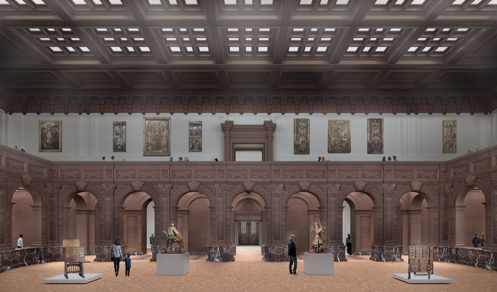 Rendering of the Hispanic Society Museum & Library’s renovated Main Court. Image courtesy of the HSM&L