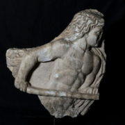 Roman marble fragment relief depicting a centaur, estimated at $32,000-$38,000