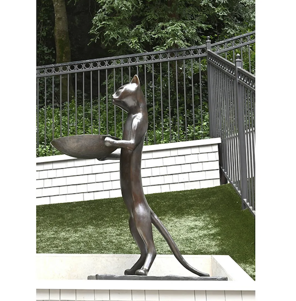 Monumental bronze titled ‘Le Chat Maitre d’Hotel,’ $22,140