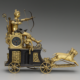 Automaton clock in the shape of Diana on her chariot, German, Augsburg, first quarter 17th century. Case: gilt brass and ebony; dials: partly enameled silver; movement: brass and iron. Yale University Art Gallery, gift of Mrs. Laird Shields Goldsborough in memory of Mr. Laird Shields Goldsborough, B.A. 1924