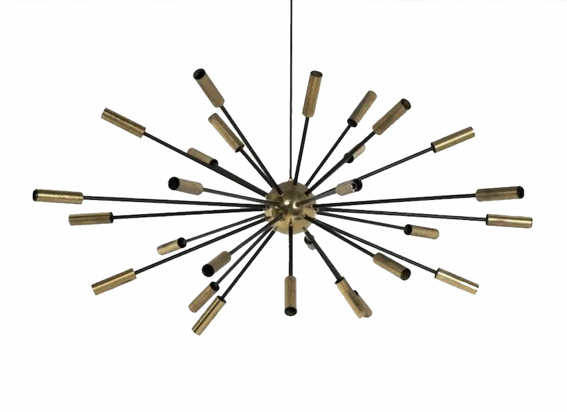 A circa-1950 Stilnovo Sputnik chandelier achieved €21,000 (about $22,267) plus the buyer’s premium in October 2021. Image courtesy of Piasa and LiveAuctioneers.