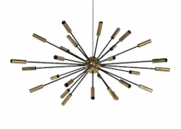 A circa-1950 Stilnovo Sputnik chandelier achieved €21,000 (about $22,267) plus the buyer’s premium in October 2021. Image courtesy of Piasa and LiveAuctioneers.
