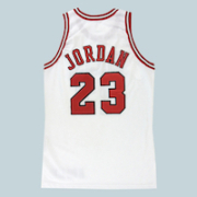 Michael Jordan game-worn Chicago Bulls jersey from the 1996-1997 season, estimated at $6,000-$7,000