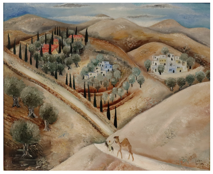 Galilean landscape by Reuven Rubin, estimated at $100,000-$150,000 