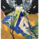 Karel Appel gouache of an abstracted figure, estimated at $500-$5,000