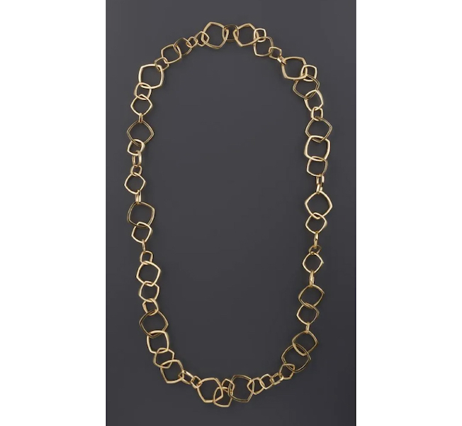 A Tiffany & Co Torque 18K gold necklace, designed by Frank Gehry, earned $10,877 plus the buyer’s premium in November 2018. Image courtesy of Galerie Zacke and LiveAuctioneers.