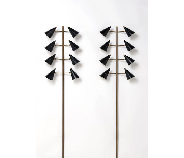 A pair of circa-1950 Stilnovo (XX) sconces earned €21,000 (about $22,267) plus the buyer’s premium in November 2020. Image courtesy of Piasa and LiveAuctioneers.