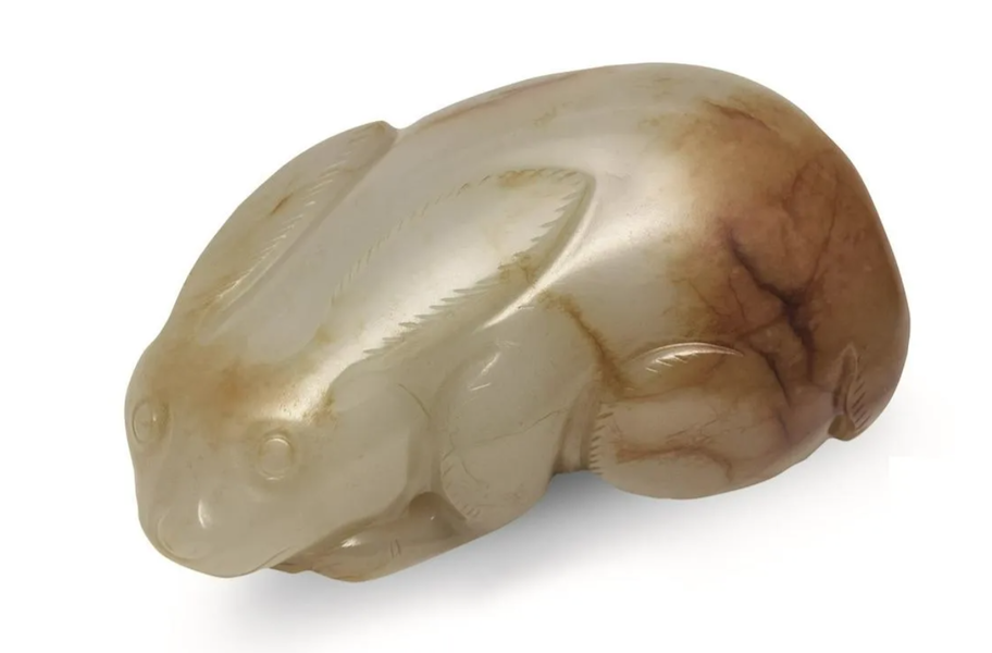 This Song dynasty white jade rabbit carving earned $30,234 plus the buyer’s premium in December 2019. Image courtesy of Singapore International Auction Pte Ltd and LiveAuctioneers.