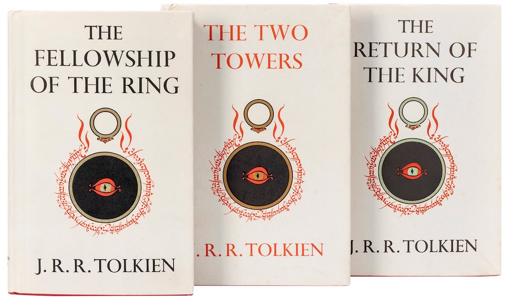 First editions of J.R.R. Tolkien’s the Lord of the Rings trilogy, $19,200 