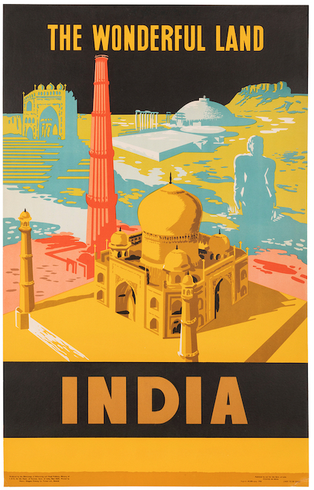1958 poster from India’s department of tourism, estimated at $1,000-$1,500