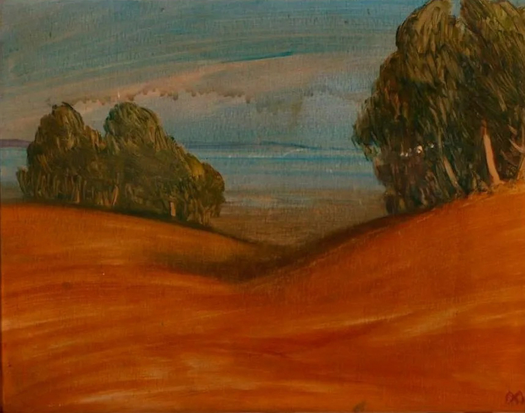 Xavier Martinez, ‘Hillside Landscape with Bay Beyond,’ estimated at $1,000-$2,000