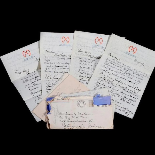 Group of more than 200 letters Xavier Martinez wrote to his daughter between 1932 and 1942, estimated at $800-$1,200