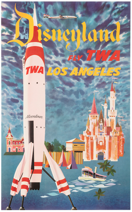 David Klein’s Disneyland / Fly TWA Los Angeles poster, estimated at $3,000-$5,000