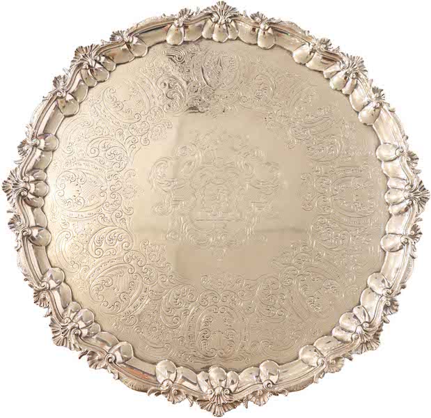 English sterling salver by William Bateman, estimated at $6,000-$9,000