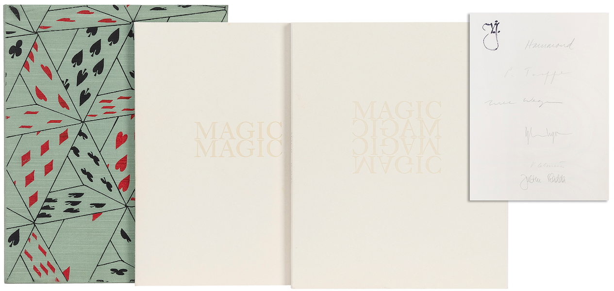 ‘The Magic Magic Book’ by Ricky Jay, possibly an artist’s proof, estimated at $2,000-$4,000
