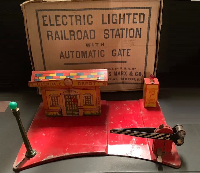 Marx litho vintage railroad station with original box, estimated at $250-$500 