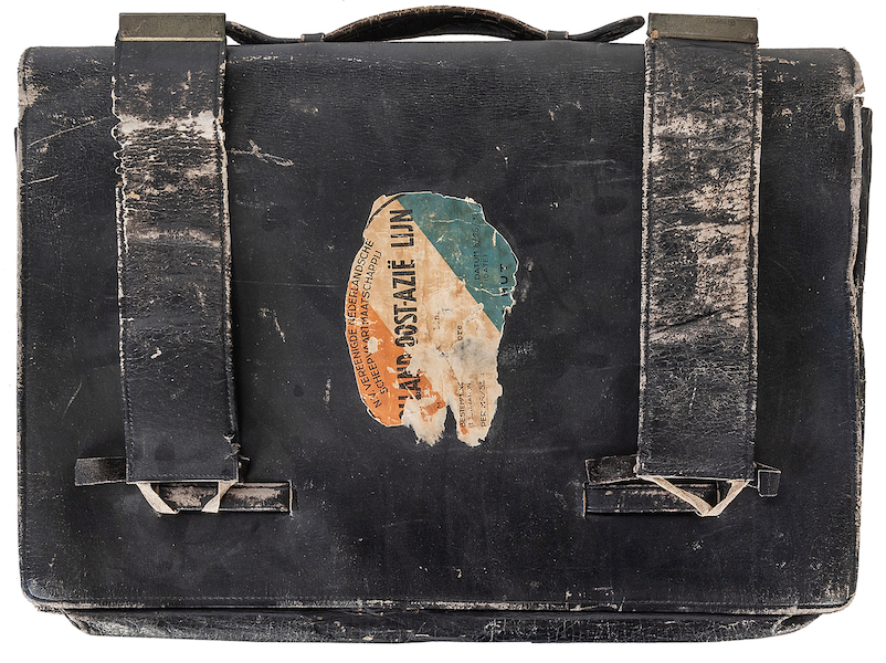Magician Max Malini’s black leather briefcase, estimated at $4,000-$8,000