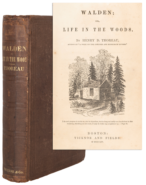 First edition of Henry David Thoreau’s ‘Walden; or, Life in the Woods,’ $13,750