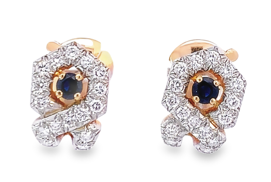Van Cleef & Arpels 18K gold, sapphire and diamond earrings, estimated at $6,000-$12,000