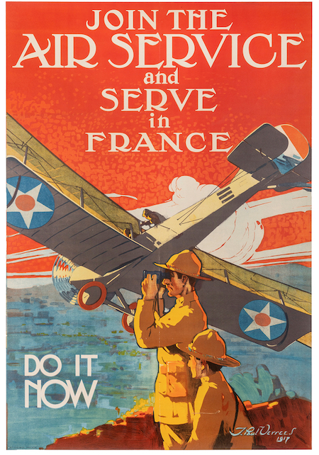 J. Paul Verrees poster for the Air Service, the forerunner to the U.S. Air Force, estimated at $1,200-$1,800