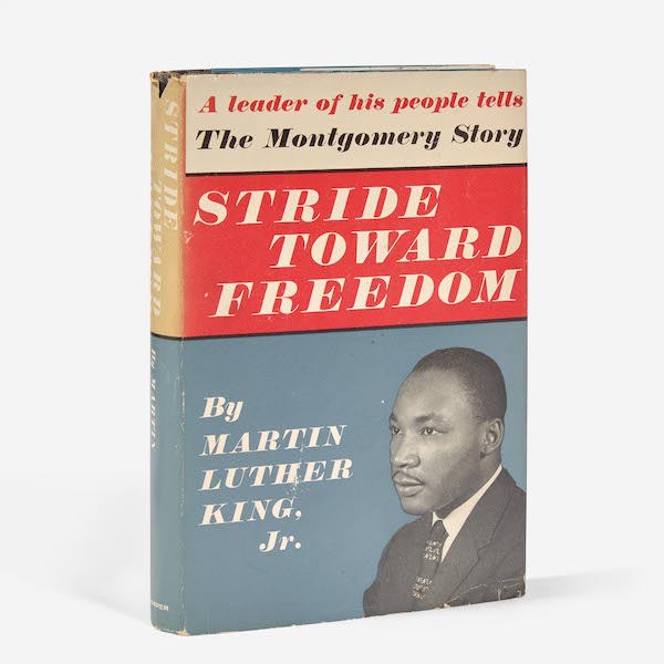 Association copy of Martin Luther King Jr.’s memoir ‘Stride Toward Freedom,’ $12,600