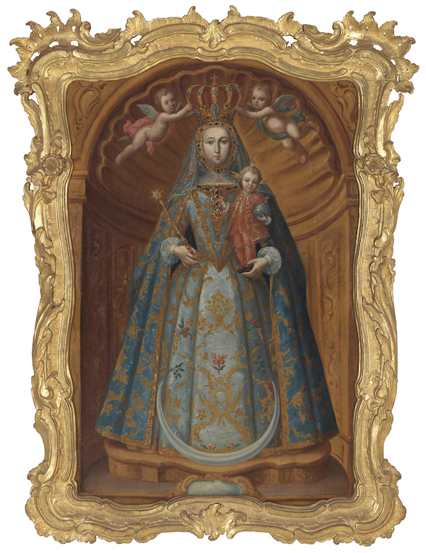 Juan Pedro Lopez (b. 1724, Canary Islands; d. 1787, Caracas, Viceroyalty of Peru aka present-day Venezuela), ‘Our Lady of Guidance,’ circa 1765–70. Oil on canvas, 105 by 67.3cm (41 5/16 by 26 1/2in.) Carl & Marilynn Thoma Collection, TL42430.25. Image courtesy of the Carl & Marilynn Thoma Foundation; photo by Jamie Stukenberg 