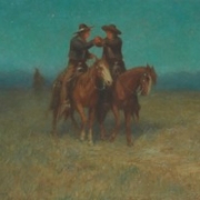 Alexander F. Harmer, ‘Vaqueros riding at night,’ estimated at $3,000-$5,000