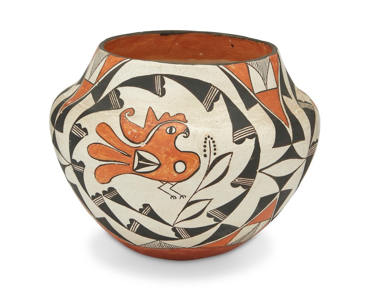 Acoma pottery olla, 20th century, Acoma Pueblo, New Mexico, estimated at $1,000-$2,000 