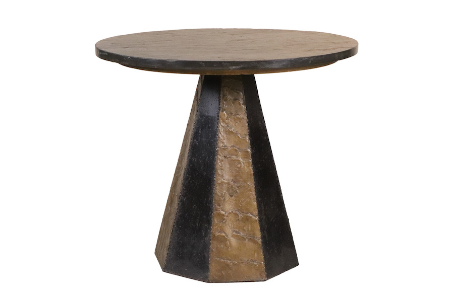 Circa-1960s Paul Evans stone top and metal occasional table, estimated at $3,000-$5,000