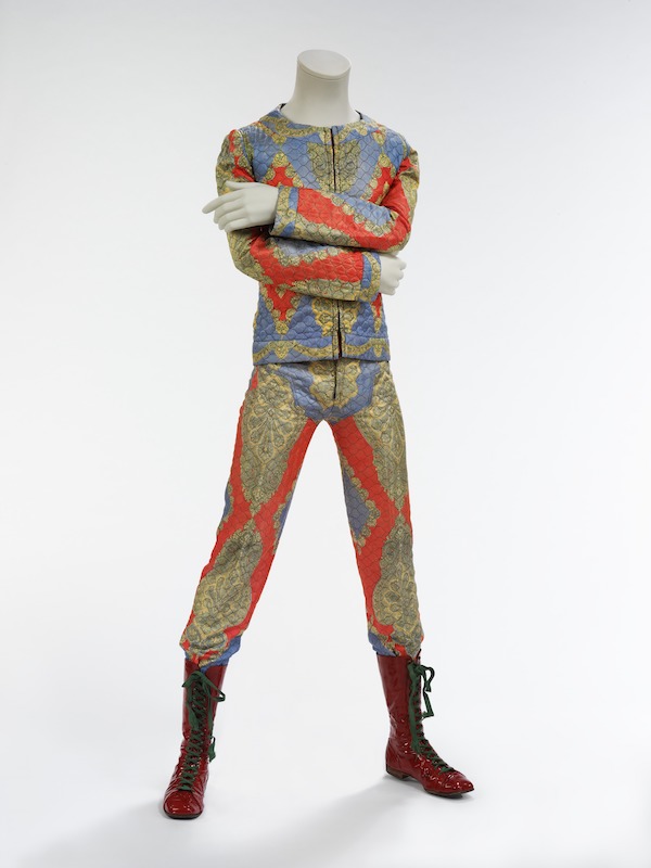 Quilted two-piece suit, 1972. Designed by Freddie Burretti for the Ziggy Stardust tour. © The David Bowie Archive 