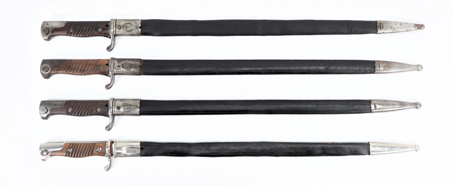 Four German model 1898 sword-bayonets, together estimated at $200-$300