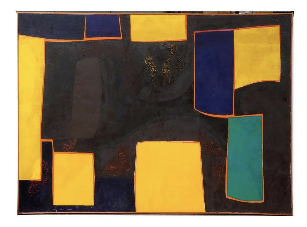 Ralph DuCasse, ‘Abstract with Yellow Blocks,’ estimated at $500-$700
