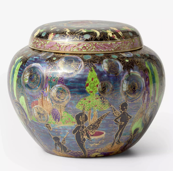 Circa-1920s Wedgwood Fairyland Lustre Bubbles II Malfrey pot, estimated at $15,000-$20,000. Image courtesy of Freeman’s