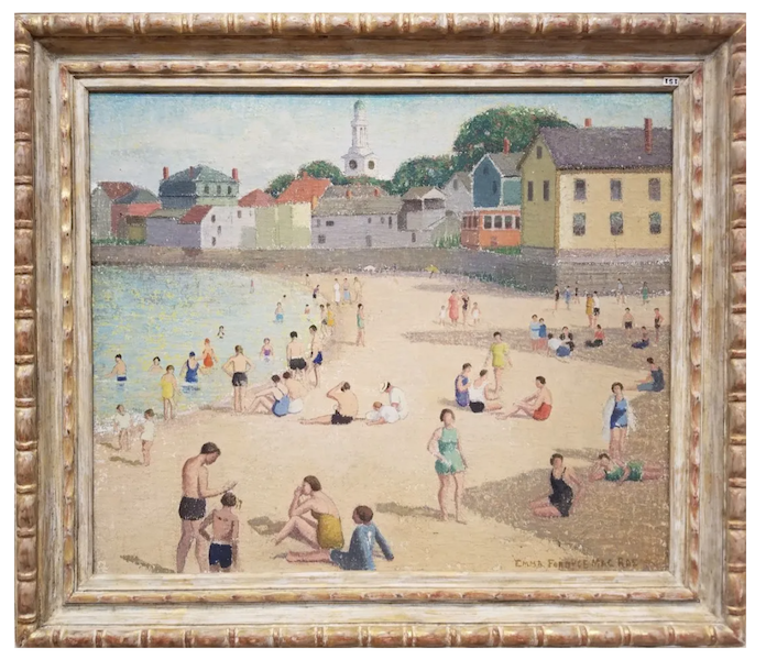 Emma Fordyce MacRae’s ‘Rockport Beach’ brought $12,000 plus the buyer’s premium in May 2017. Image courtesy of Rockport Art Association and LiveAuctioneers.