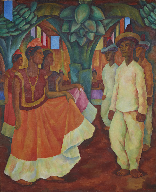 Diego Rivera, ‘Dance in Tehuantepec,’ 1928, oil on canvas, 79 by 64 1/2in. Collection of Eduardo F. Costantini, Buenos Aires. © 2022 Banco de Mexico Diego Rivera Frida Kahlo Museums Trust, Mexico, D.F. / Artists Rights Society (ARS), New York. 