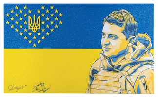 April 12 auction of signed Zelenskyy painting to aid Ukraine