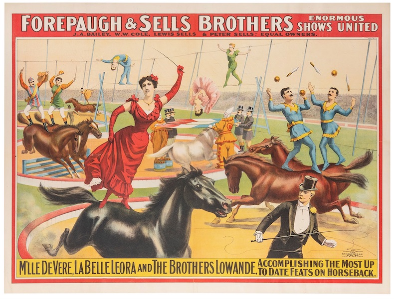 1903 Forepaugh & Sells Brothers Enormous United Shows circus poster, $11,875