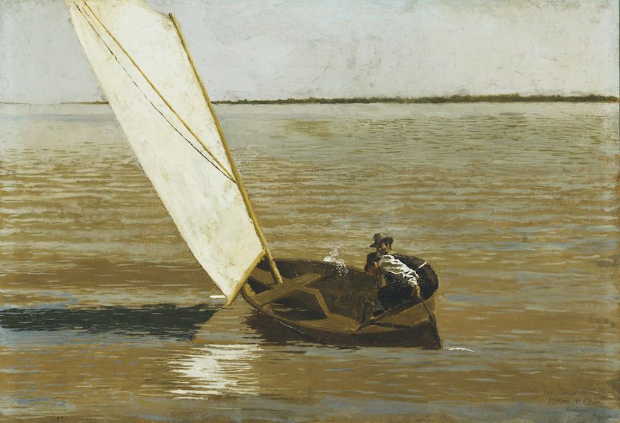 Thomas Eakins (American, 1844–1916), ‘Sailing,’ circa 1875, oil on canvas. The Alex Simpson, Jr., Collection, 1928. 1928-63-6