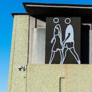 Julian Opie, ‘Julian and Suzanne Walking,’ 2006. Animated LED display. Collection of Phoenix Art Museum, purchased with funds provided by Jan and Howard Hendler. Courtesy of Phoenix Art Museum, photo credit Airi Katsuta