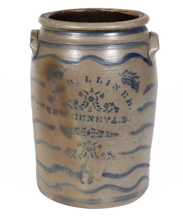 Western Pennsylvania stoneware jar, $2,040