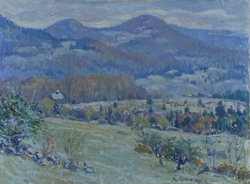 New England landscape by G.L. Noyes, estimated at $50-$5,000