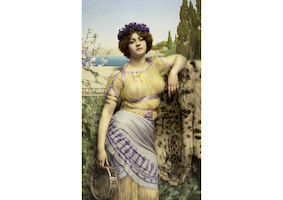 John William Godward, ‘Ionian Dancing Girl,’ estimated at £800,000-£1.2 million (about $974,000-$1.4 million). Image courtesy of Bonhams