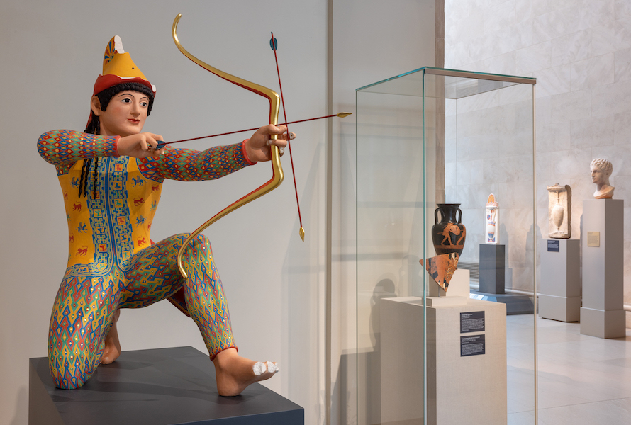 Installation shot from Chroma: Ancient Sculpture in Color, on view at the Met until March 26. Image courtesy of the Metropolitan Museum of Art